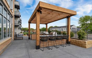 Outdoor grill station